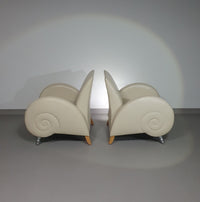 Slakkenhuis stoelen van leer