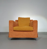 B&amp;B / B en B / Italia lounge stoelen model HARRY. Met zeldzame losse hoes van Antonio Citterio.