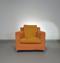 B&amp;B / B en B / Italia lounge stoelen model HARRY. Met zeldzame losse hoes van Antonio Citterio.