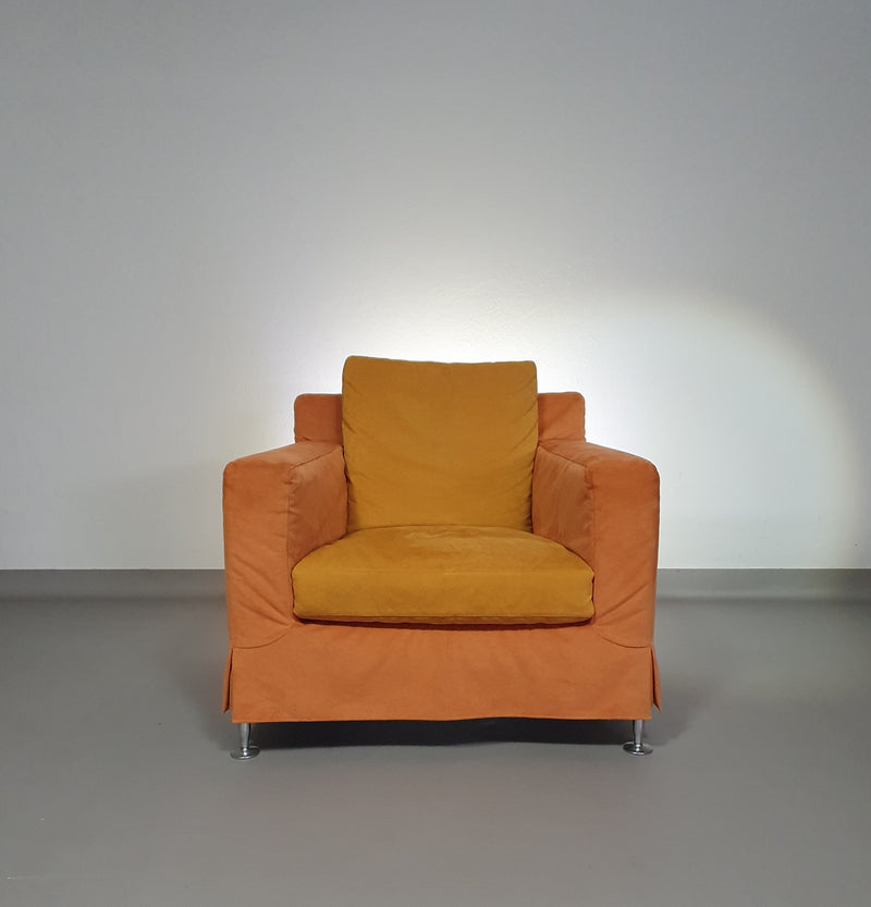B&amp;B / B en B / Italia lounge stoelen model HARRY. Met zeldzame losse hoes van Antonio Citterio.