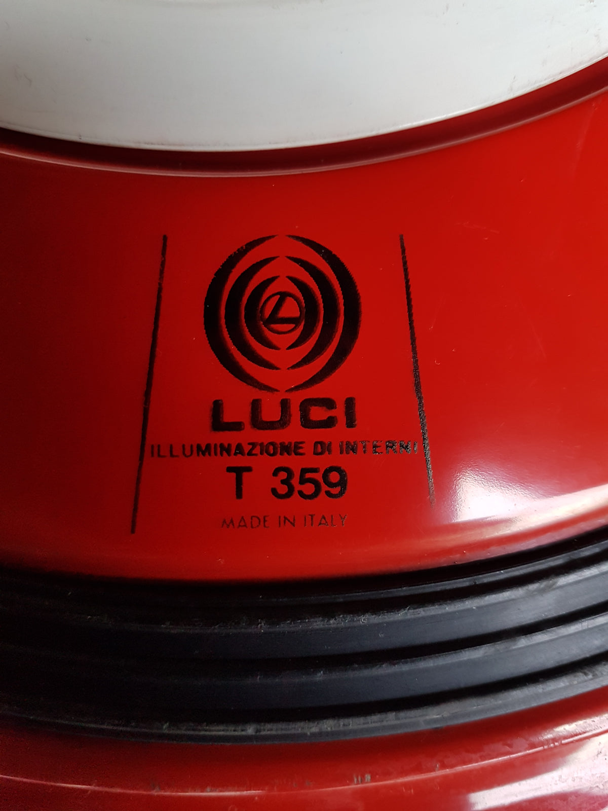 Big floorlamp Luci Italia. Italy floor lamp 70s LUCI T-359. 45 CM X 35 CM GLASS