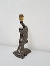 Vintage brass sculptural naked female figurine table lamp - 1970s