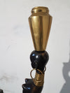 Levensgroot 169 cm bronzen Afrikaans vrouwenbeeld uit Oostenrijk, jaren 50
