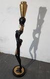 Levensgroot 169 cm bronzen Afrikaans vrouwenbeeld uit Oostenrijk, jaren 50