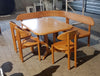 Zeer zeldzame Ansager mobler set, tafel, bank 3x stoelen / hoekbank