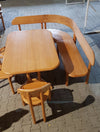 Zeer zeldzame Ansager mobler set, tafel, bank 3x stoelen / hoekbank