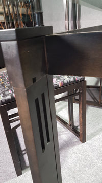 Zeldzame eetkamerset, Galaxy tafel en stoelen, met exclusieve bekleding, ontworpen door Umberto Asnago - Giorgetti. Jaren 80