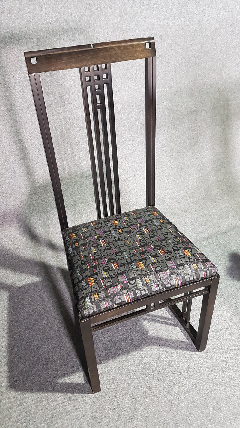 Zeldzame eetkamerset, Galaxy tafel en stoelen, met exclusieve bekleding, ontworpen door Umberto Asnago - Giorgetti. Jaren 80
