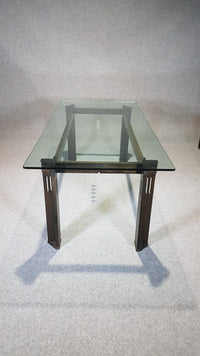 Zeldzame eetkamerset, Galaxy tafel en stoelen, met exclusieve bekleding, ontworpen door Umberto Asnago - Giorgetti. Jaren 80