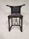 Set van 6 zwarte Fledermaus stoelen van Josef Hoffmann voor Wittmann, jaren 80.