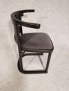 Set van 6 zwarte Fledermaus stoelen van Josef Hoffmann voor Wittmann, jaren 80.