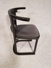 Set van 6 zwarte Fledermaus stoelen van Josef Hoffmann voor Wittmann, jaren 80.