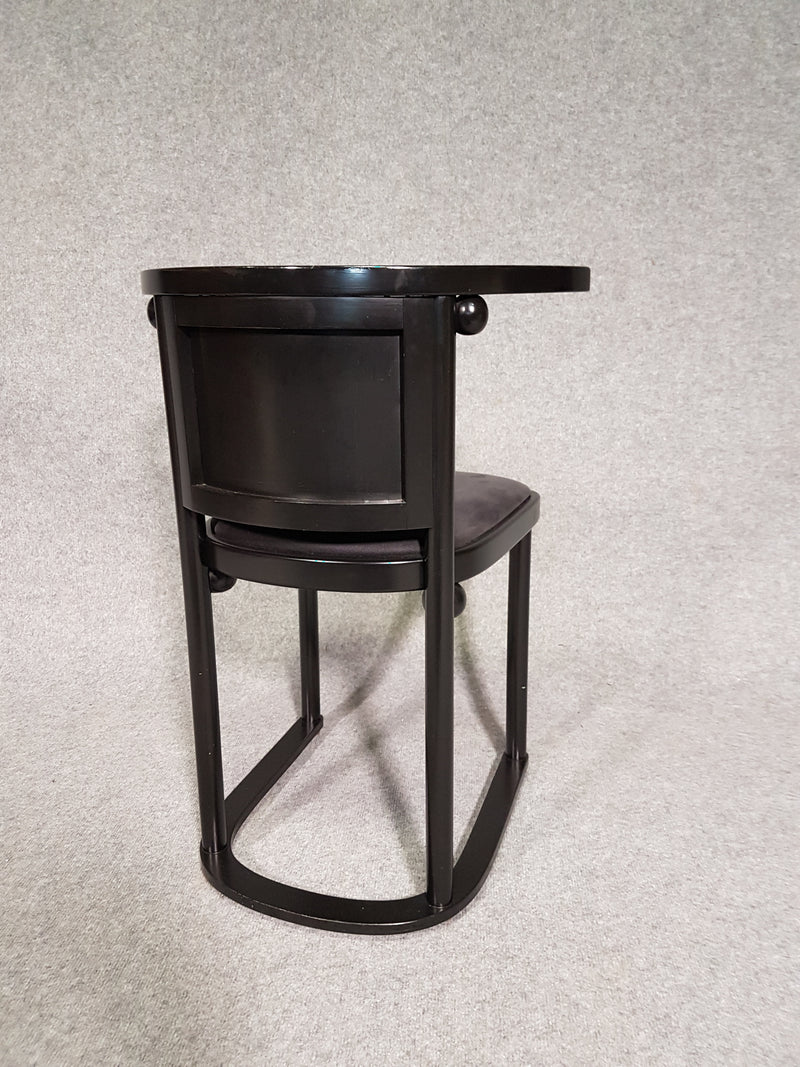 Set van 6 zwarte Fledermaus stoelen van Josef Hoffmann voor Wittmann, jaren 80.