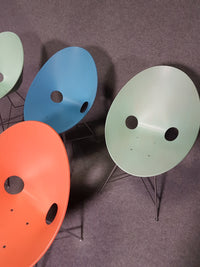Set van 6 Thonet S664 eetkamerstoelen.