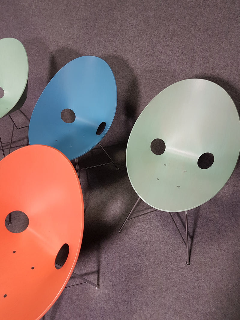 Set van 6 Thonet S664 eetkamerstoelen.
