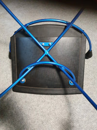 <span data-mce-fragment="1">Set 4 fauteuils - Mazairac en Boonzaaijer - Young International - jaren 80</span><br data-mce-fragment="1"> met transparant blauw frame.