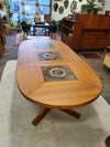 Stunning extendable dining table by Poul Herman Poulsen for Gangso Møbel Denmark. Danisch design 240cm x 107 cm signed