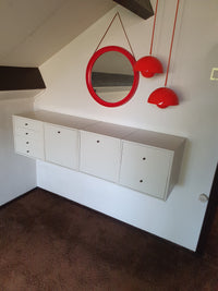 Kleine Wandkist 4 x unit 1960, wandgemonteerd Cees Braakman - Pastoe - Kast (1) - kubus