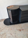 Unique dressoir by Carlo Malnati, produced around the 1980’s. The art work is made out of inlaid wood, using different colored pieces to create the design. 260 x 77 x 70 deep