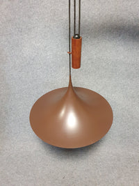 Halfgrote hanglamp van Claus Bonderup &amp; Torsten Thorup voor Fog &amp; Mørup, jaren 60 met contragewicht 
