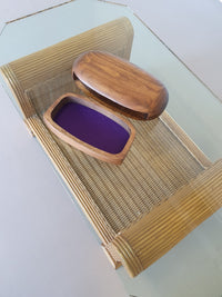 Koa wood jewelry box by Dean Santner, 1980s , 8.5 x 36 x 19 cm