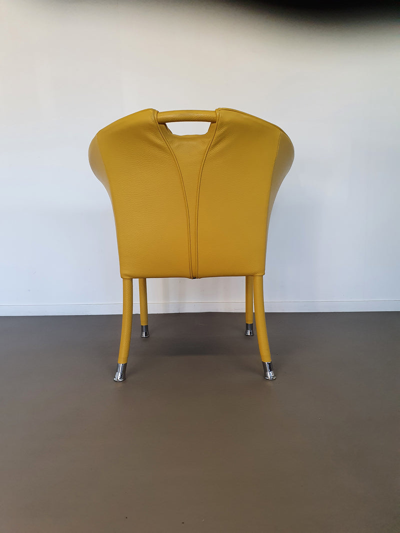 Paolo Piva - zeldzaam model - 4 lederen fauteuils Auretta, Edition Wittmann, circa 1980