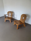 Eikenhouten loungestoelen jaren 60