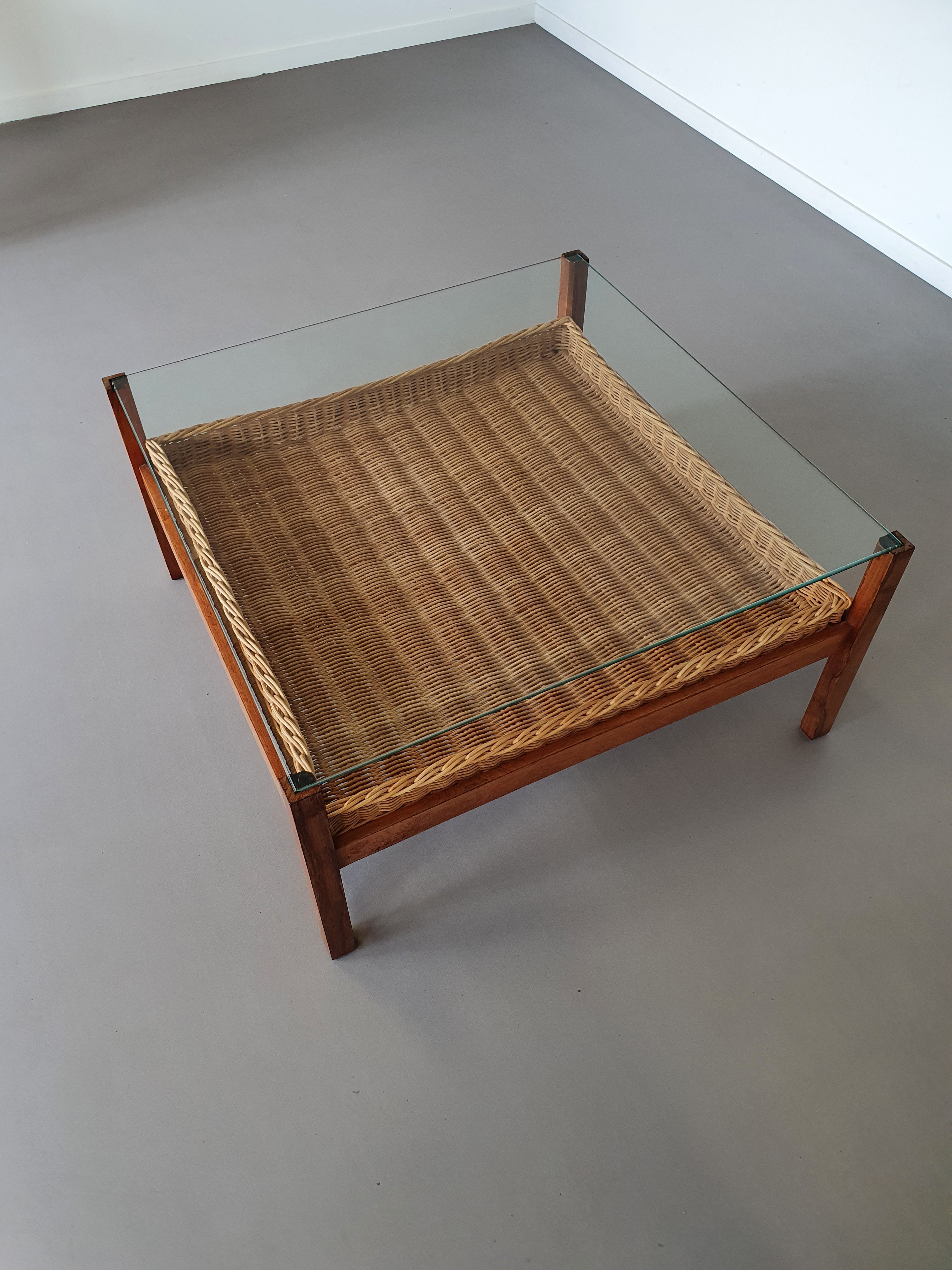 Antique teak coffee table discount