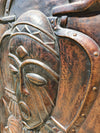 Koperen sculptuur van Gabriel Kalumba Tshung Manu Afrika, jaren 70