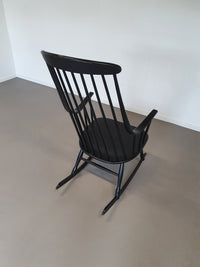 Black Lena Larsson voor Nesto rocking chair 1960s