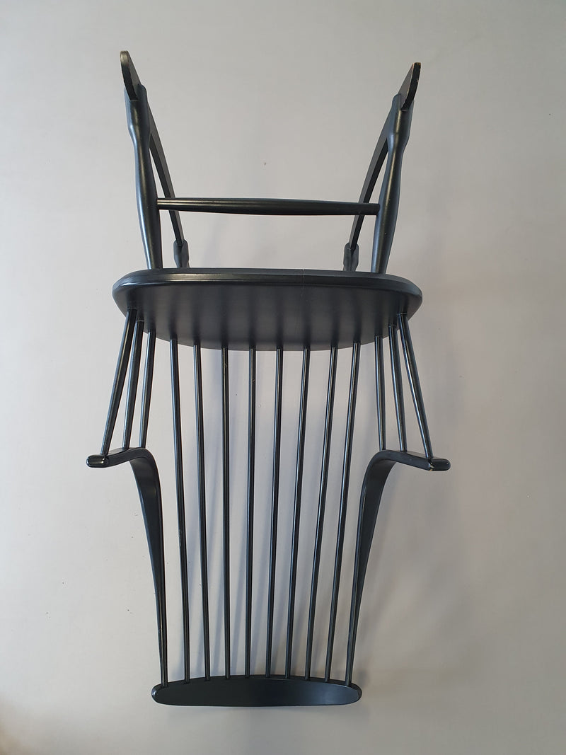 Black Lena Larsson voor Nesto rocking chair 1960s