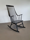 Black Lena Larsson voor Nesto rocking chair 1960s