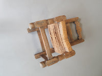 2 brutalistische touwstoelen midden 1900