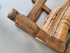 2 brutalistische touwstoelen midden 1900