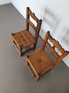 2 brutalistische touwstoelen midden 1900