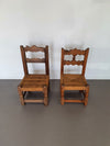 2 brutalistische touwstoelen midden 1900