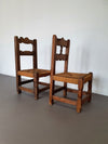 2 brutalistische touwstoelen midden 1900