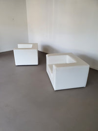 Vroege editie Zanotta "wegwerp" stoelen van willie Landels. Volledig origineel.