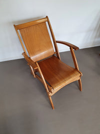 Vouwstoelen van multiplex uit het midden van de eeuw