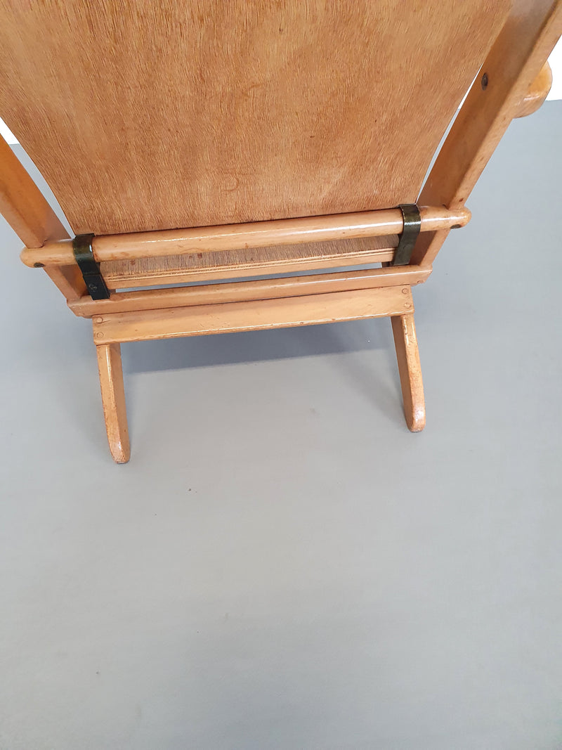 Vouwstoelen van multiplex uit het midden van de eeuw