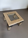 Maitland Smith Tesselated salontafel, VS, jaren 80 73 x 73 x 47 cm