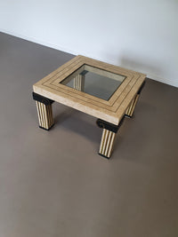 Maitland Smith Tesselated salontafel, VS, jaren 80 73 x 73 x 47 cm