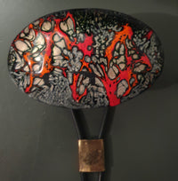 Prachtige geëmailleerde kapstokhaken van Harvey creazioni uit 1960.
 Diepte 20 x 14 x 7 cm.