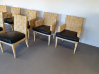 Donghia Block Island-stoelen met originele leren zittingen van John Hutton