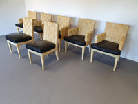 Donghia Block Island-stoelen met originele leren zittingen van John Hutton