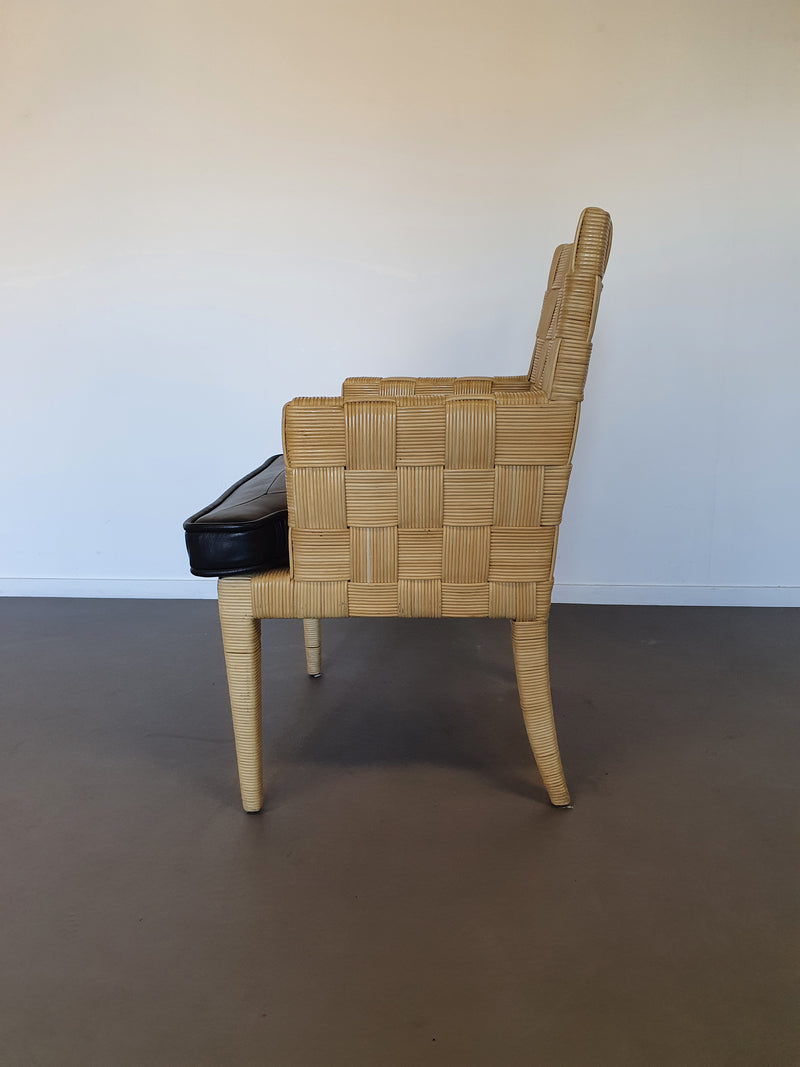Donghia Block Island-stoelen met originele leren zittingen van John Hutton