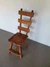 Olm wood brutalist wabi sabi eetkamerset / 6 stoelen / tafel.
