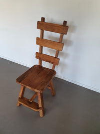 Olm wood brutalist wabi sabi eetkamerset / 6 stoelen / tafel.