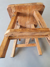 Olm wood brutalist wabi sabi eetkamerset / 6 stoelen / tafel.