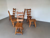 Olm wood brutalist wabi sabi eetkamerset / 6 stoelen / tafel.
